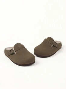 1 双软底封闭式趾拖鞋，舒适的超大户外服装 - 卡其色 - 查看 4