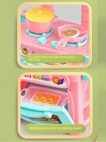 儿童厨房玩具套装，儿童角色扮演玩具套装，微型炊具模拟厨房玩具，亲子互动玩具，适合男孩和女孩，生日礼物，节日礼物，万圣节互动礼物 - 彩色 - 查看 5