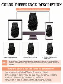 Extensiones de cabello de 20 pulgadas, negro, extensiones de cabello con clip, 6 piezas/set, extensiones de cabello suaves onduladas y rizadas, extensiones de cabello gruesas, extensiones de cabello con clip, postizos de cabello para mujeres, extensiones de cabello completas con clip, fibra sintética, perfectas para fiestas, bodas y glamour diario - Negro - Ver 11