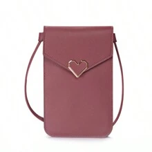 Nueva bolsa para teléfono móvil, versión coreana de una bolsa pequeña y versátil para estudiantes, con pantalla táctil transparente, bolsa cruzada diagonal para teléfono, bolso de hombro para damas y mujeres, cartera y monedero