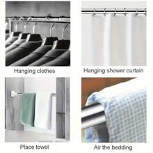 1pc Spray Painted Black / 50-79cm / 19.68-31.1in Wardrobe Hanging Rod / Closet Dormitory Telescopic Rod / No-Drill Shower Curtain Rod / Adjustable Clothes Drying Rod / Horizontal Bracket Rod / Door Curtain Rod / Balcony Bay Window Curtain Rod