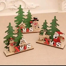 圣诞装饰 DIY 彩色木制马赛克桌面/橱窗展示、家居装饰、厨房装饰、万圣节装饰、房间装饰、圣诞装饰、派对装饰、装饰工艺品、办公桌摆件、桌面装饰摆件、派对礼物、万圣节装饰、圣诞装饰、万圣节礼物、圣诞礼物。 - 彩色 - 查看 3