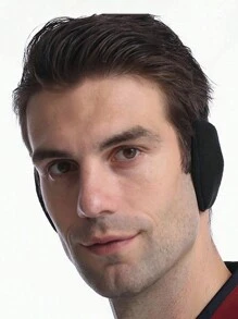 1 Pair Solid Color Plush Earmuffs For Women, Suitable For Outdoor Warmth And Cold Protection In Autumn And Winter. Halloween - Black - View 2