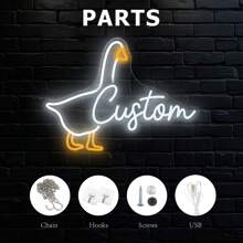 1 đèn neon tùy chỉnh, biển báo động vật dễ thương, trang trí nhà theo yêu cầu, cấp nguồn qua USB và độ sáng đèn LED có thể điều chỉnh, thích hợp làm quà tặng cho Halloween, Giáng sinh và năm mới - Nhiều màu - Xem 24