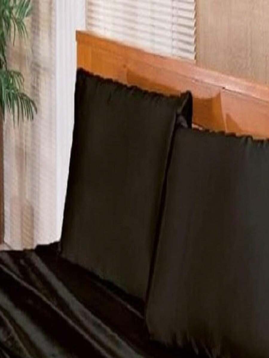 Satin Pattern Double Bed Sheet Set - 4 Pieces - 黑色 - 查看 1