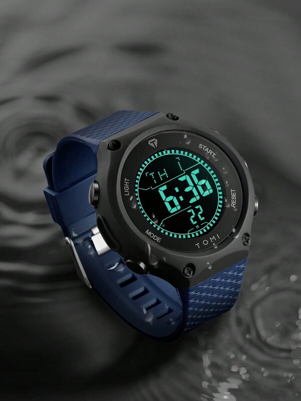 TOMI TOMI 1pc Box Packaged Youth & Student Simple Tech Sensation TPU Material Lightweight Luxury Minimalist Student Boy Sports Electronic Watch, Suitable For Daily Life, Gift
