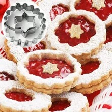 9件/套，圣诞饼干模具系列主题套装，姜饼人，枫丹果酱，蛋糕，烘焙用具，圣诞树模具圣诞装饰品圣诞装饰圣诞礼物圣诞派对用品 - 銀色 - 查看 4