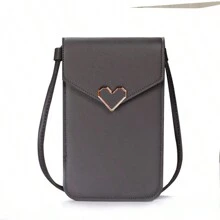 Nueva bolsa para teléfono móvil, versión coreana de una bolsa pequeña y versátil para estudiantes, con pantalla táctil transparente, bolsa cruzada diagonal para teléfono, bolso de hombro para damas y mujeres, cartera y monedero