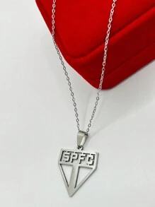 SPFC Pendant Necklace Stainless Steel Rope Chain For Men And Women - Silver - View 2