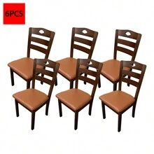 1/4/6pcs Solid Color PU Leather Square Chair Cushion Covers, Waterproof, Removable Seat Pads For Kitchen, Dining, Sofa - Multicolor - View 21