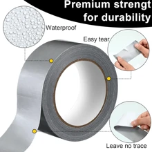 APORNI Grey Cloth Duct Tape, Waterproof, No Residue, Wide Size, Suitable For Carpet, Pipes, Decoration, Heat-Resistant, Tearable - Grey - View 4