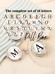 Valentinstag-themen Drucke! Tragbare 3-fach Tabletten-organisator Und Schmuckschatulle, Halten Sie Ihre Schätze Organisiert Und Geschützt Für Unterwegs, Taschen Oder Handtaschen Essentials, Medikamenten- Und Vitamin-manager, Perfekte Geschenkidee Für Valentinstag