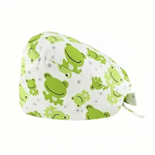 1 件女款-涤纶面料花卉、心形、卡通印花护士帽，适用于医生、护士、美容院、兽医医院和家政工作者，抗菌防尘万圣节情人节 - 彩色 - 查看 15