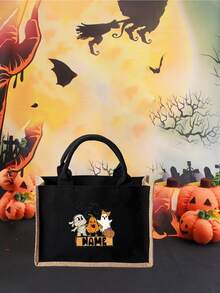 Personalized Halloween Tote Bag, Trick-Or Treat Bag, Kids Trick Or Treat Bag, Halloween Candy Bag, Halloween Candy Sack, Halloween Treat Bag