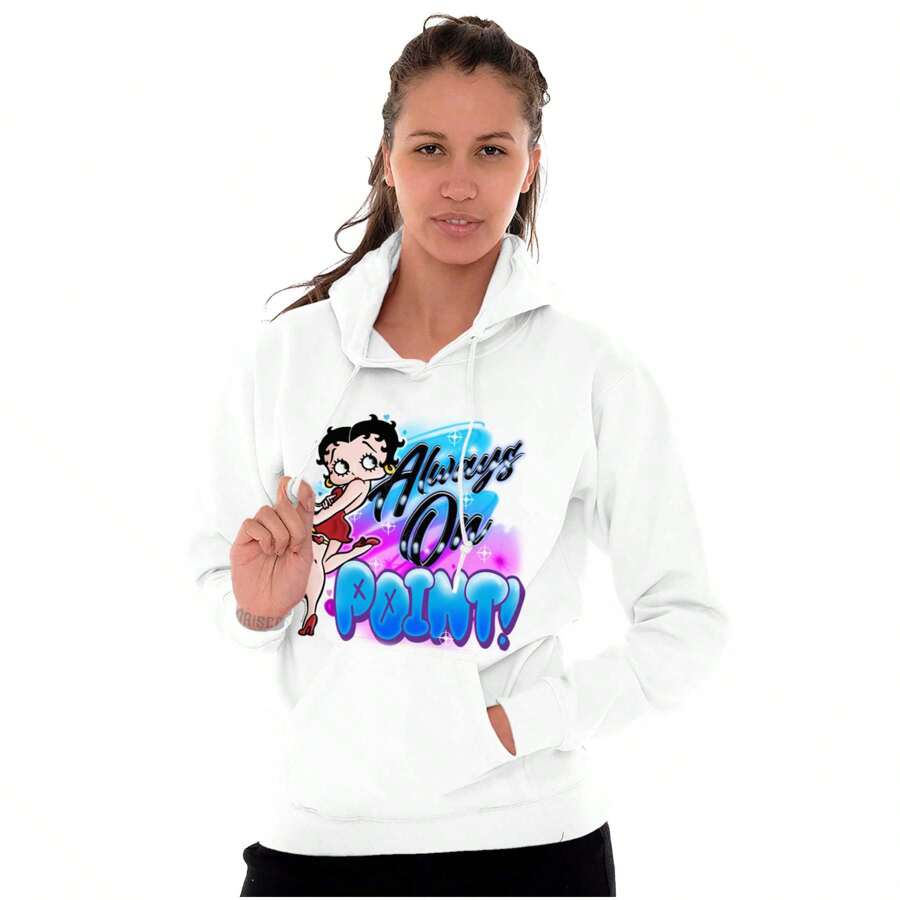 Sudadera con capucha con diseño aerografiado de Betty Boop para mujeres