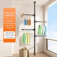 Free Standing Laundry Drying Rack, Extendable Indoor Outdoor Towel Clothes Hanger, No Drilling - Scalable - View 13
