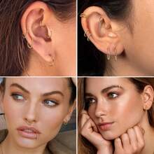 ADYJELY 2PCS Nose Ring Hoop 316L Surgical Steel Hypoallergenic Hinged Ring Cartilage Earring 16G 18G 20G Lip Ring,Clicker Ring Cartilage Hoop Rook Earring Tragus Septum Piercing Conch Daith Helix Earring Cartilage Hoop Earlobe Earring ,Belly Ring Nipple Ring Diameter 6mm 8mm 10mm 12mm Women's And Men's Body Pierecing Jewelry