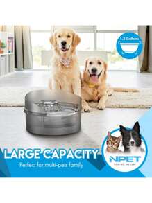 Ncat/Dog Lover Gift And Dog/Cat Mom Love Pet DF10-SG Dog Lover And Dog Mom Love Water Fountain, 1.3 Gallon/170oz/5L Large Automatic Dog Lover And Dog Mom Love Water Bowl Dispenser, Cat/Dog Lover Gift And Dog/Cat Mom Love Pet Water Fountain With Splatter Guard, Cleaning Kit For Dog Lover And Dog Mom Loves, Multiple Cat/Dog Lover Gift And Dog/Cat Mom Love Pets