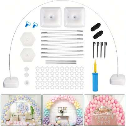Balloon Arch Stand Reusable Balloon Arch Kit 10FT Adjustable Balloon Arch Stand Set Frame For Birthday Decorations Wedding Graduation Anniversary Graduation Party New Year Black