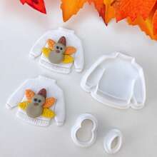 3 件感恩节/秋季火鸡毛衣聚合物粘土耳环切刀火鸡粘土切刀秋季聚合物粘土切刀秋季粘土切刀 - 白色 - 查看 9