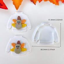 3 件感恩节/秋季火鸡毛衣聚合物粘土耳环切刀火鸡粘土切刀秋季聚合物粘土切刀秋季粘土切刀 - 白色 - 查看 6