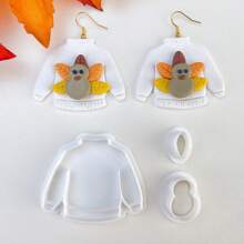 3 件感恩节/秋季火鸡毛衣聚合物粘土耳环切刀火鸡粘土切刀秋季聚合物粘土切刀秋季粘土切刀 - 白色 - 查看 11