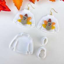 3 件感恩节/秋季火鸡毛衣聚合物粘土耳环切刀火鸡粘土切刀秋季聚合物粘土切刀秋季粘土切刀 - 白色 - 查看 10