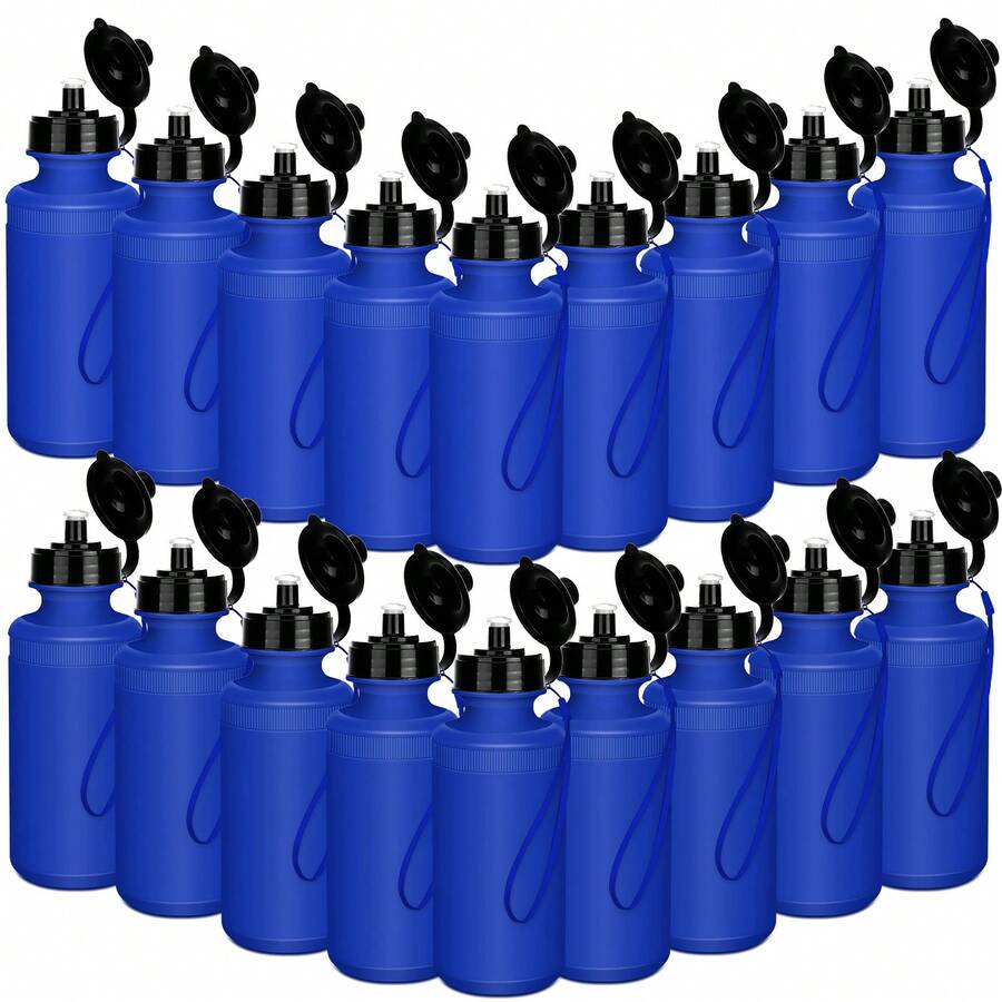 36 Pcs Sports Water Bottles Bulk 20 Oz Squeeze Reusable Plastic Water Bottle With Nylon Strap Blank DIY Water Bottles For Kids Adults School Thanks Gift Outdoor Sport Fitness - Multicolor - View 1