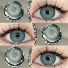 Kính áp tròng Eyeshare nhiều màu sắc, 1 cặp, sản xuất tại Estonia, đường kính 14.5mm, thích hợp sử dụng trong 1 năm, dùng cho hóa trang Halloween. - HÀ LAN-XANH - Xem 3
