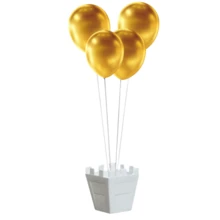 Plastic Cachepot With Small Balloon Holder Rod With 04 Rods - 02 Units - 淺粉色 - 查看 5