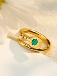 1 Stück vintage Ring mit römischen Ziffern, mehrfarbig, für Frauen und Männer, Paarungsringe, modischer rostfreier Stahlring, anlaufgeschützt, Fingerring Schmuck