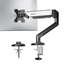 Nearhub MS-001 Monitor Arm Single Arm With C-Clamp & Grommet Mount,Flexible Adjustment 180° Swivel, Tilt +90° To -45°, 360°Rotation Effortless Installation Monitor Arm,Monitor Support Stand - màu đen - Xem 6