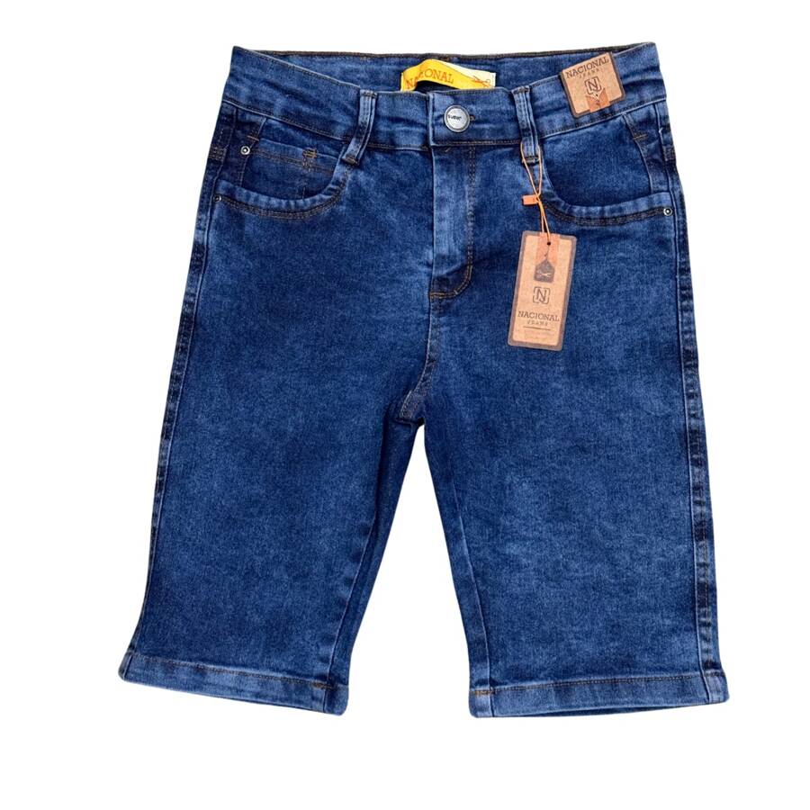 Comfortable Straight Men's Bermuda Jeans. - 藍色 - 查看 1