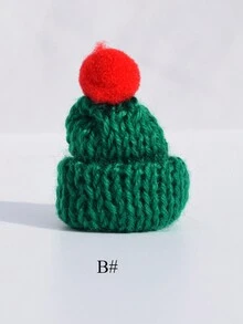 10 件迷你帽子，用于工艺品圣诞节，针织帽和围巾，红绿针织饰品，可爱娃娃衣服配件玩具装饰，圣诞节，圣诞装饰品，圣诞派对礼品，奇怪的东西，场景装饰，酷炫装饰，摄影道具，便宜的东西，圣诞节 - 彩色 - 查看 11