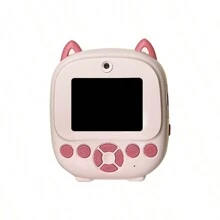 无需墨水打印的即时相机，具有前置和后置摄像头、视频录制、自拍模式，是送给孩子的理想礼物。包装包括：即时相机 + 5 卷相纸 + 1 条挂绳 + 1 条 USB 数据线 + 1 本用户手册 - 粉色 - 查看 3