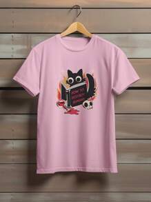 T-Shirt Meme Shirt Cat Kitten Cute Cat Ref 1336 FLUXOGEEK - Màu Hồng baby - Xem 1