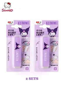 Sanrio Officially Licensed  Multifunctional Sliding Eraser And Pencil Sharpener Set: With Cute Character Designs, Ideal For Students And Teachers, Great For School, Office, And Gift Giving - Perfect For Rewards And Collectors - Features Durable And Portable Materials For Everyday Use