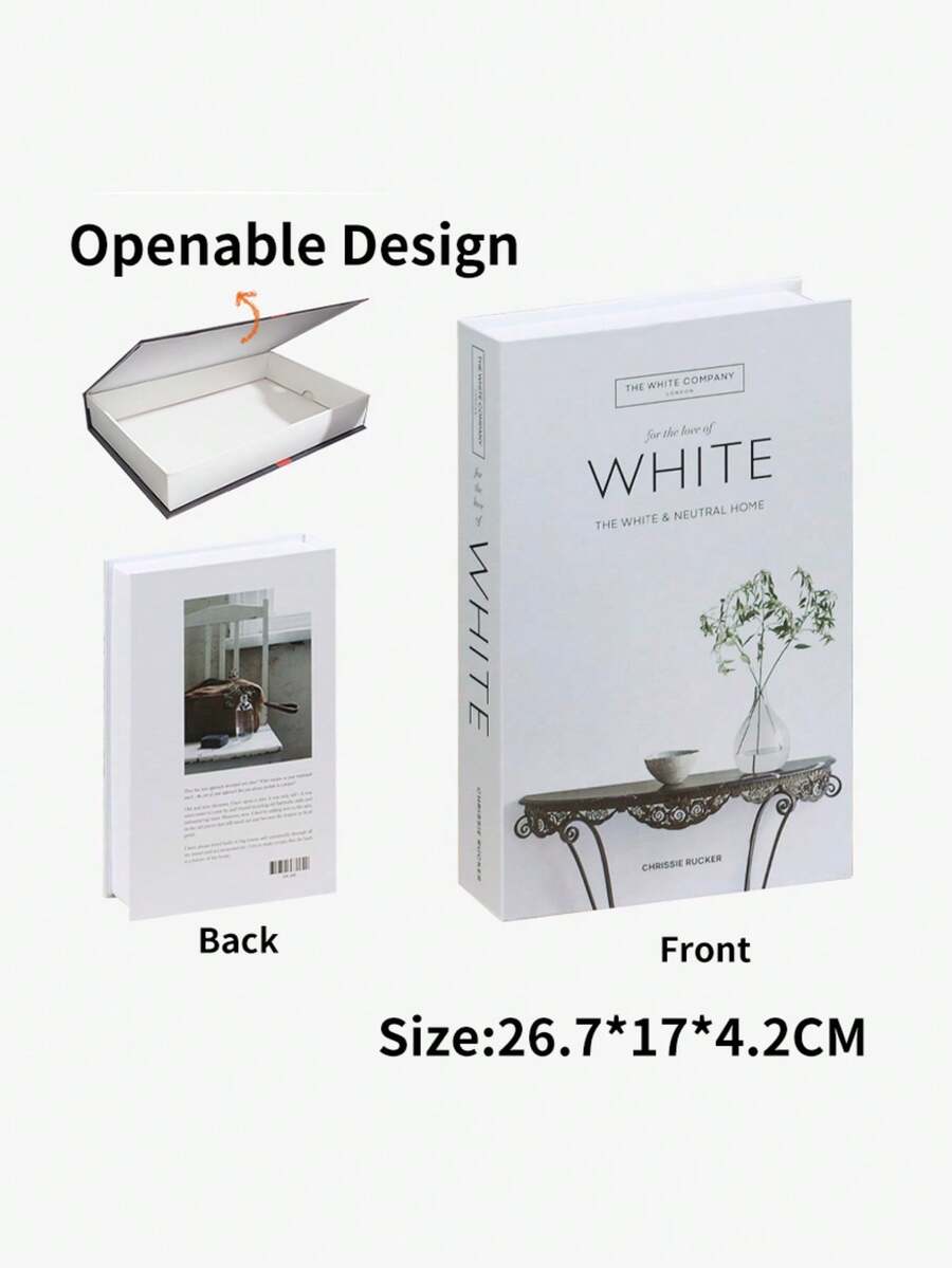 1pc Openable Faux Book Storage Box, Luxury Fake Book Set For Coffee