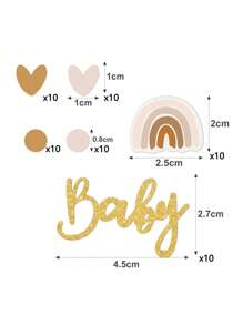 60pcs/100pcs/Pack Baby Gender Reveal Party Table Confetti Decorations Paper Scatter Baptism Newborn Birthday Decor Supplies