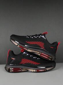 Men's Knitted Upper Breathable Height-Enhancing Shock-Absorbing Sports Shoes Are Fashionable And Versatile, Suitable For Daily Campus Wear And Casual Sports Shoes