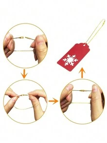 Xấp xỉ. Chiều dài 7,87in 100 cái/gói Thẻ dây Giáng sinh, Dây buộc để trang trí đồ trang trí, Giáng sinh - Nhiều màu - Xem 8