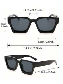 4 件装男士经典酷炫方框复古街头风格时尚 Y2K 眼镜，适合户外日常徒步旅行度假海滩派对配饰。海滩配饰眼镜，适合夏季海滩度假、户外、旅行 - 彩色 - 查看 8