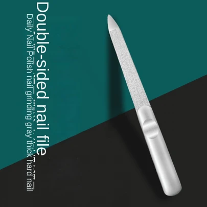 Stainless Steel Thick & Durable Nail File, Professional Nail Salon Use, Durable Minimalist Nail Grinder, Portable Nail Care Tool For Home & Dorm