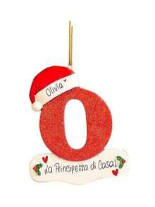 1 pieza Adorno de Navidad de acrílico en forma de letra, Decoración navideña para el árbol de Navidad "Feliz Navidad", Adornos de letra manuscrita del alfabeto de 26 letras para decorar el árbol de Navidad, Regalos de Navidad Feliz Año Nuevo 2025, Navidad - Rojo y blanco - Ver 13