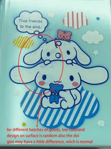 Sanrio Boîte de rangement décorative de Noël en plastique pour le bureau ou le tiroir, avec personnages de Sanrio comme Hello chat, Kuromi, Cinnamoroll et My Melody. Boîte de rangement colorée et organisateur de stylos. (Certaines pièces peuvent être aléatoires)