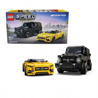 LEGO Juego de bloques de construcción de la Serie Super Racing 76924 AMG G63 y AMG SL63