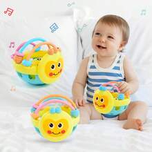 1 件新生儿玩具手抓球，可咬，早期教育和智力成长玩具 0-1 岁，OPP 袋包装 - 黃色 - 查看 7