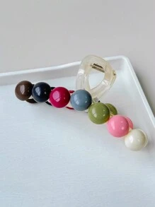 1个/2个/3个新款彩色彩虹发爪，颜色随机，加大码发夹，冬季发饰，优雅发爪夹