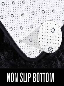 Alfombra Decorativa de Colores Lisos 150 x 200 Cm Sala De Estar Y Dormitorio - Negro - Ver 8