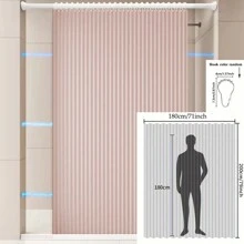 1 pièce Rideau de douche bohème pliable, fixation magnétique sans perçage, rideau de douche imperméable en matériau similaire au lin, coupe-vent et chaud, rideau pliable avec crochets en métal, rideau de séparation coupe-vent, décoration de salle de bain, décoration d'automne, accessoires de salle de bain, rentrée scolaire - Multicolore - Voir 13